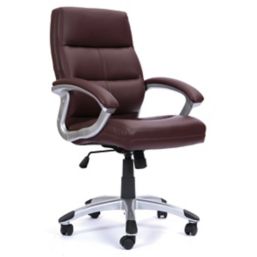 Nautilus Designs Greenwich High Back Executive Chair Cherry Brown