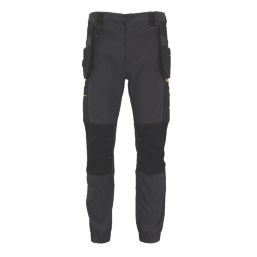 DEWALT Jefferson Work Trousers Grey/Black 30" W 31" L