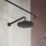 Swirl  Fixed Shower Head Matt Black 250mm