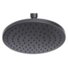 Swirl  Fixed Shower Head Matt Black 250mm