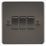 Knightsbridge  10AX 3-Gang 2-Way Light Switch  Gunmetal