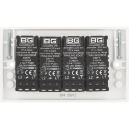 British General  4-Gang 2-Way LED Dimmer Switch  White