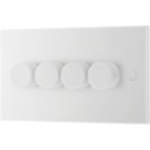 British General  4-Gang 2-Way LED Dimmer Switch  White