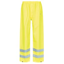 Site Huske Hi-Vis Over Trousers Elasticated Waist Yellow X Large 27" W 31" L