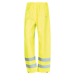 Site Huske Hi-Vis Over Trousers Elasticated Waist Yellow X Large 27" W 31" L