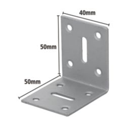 Magnodur Angle Brackets Silver 50mm x 50mm x 40mm 10 Pack