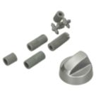 Electruepart KNB2206  Universal Multifit Cooker Control Knob - Matt Silver