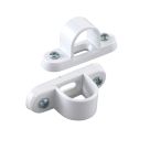 Tower uPVC Spacer Bar Saddles 20mm White 2 Pack