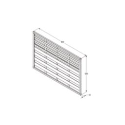 Forest Kyoto  Slatted Top Fence Panels Natural Timber 6' x 4' Pack of 9