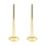 ETAL Danva 15mm x 1/2" Brushed Brass Corner & L/S Modern Thermostatic Radiator Valve & Lockshield