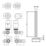 ETAL Danva 15mm x 1/2" Brushed Brass Corner & L/S Modern Thermostatic Radiator Valve & Lockshield