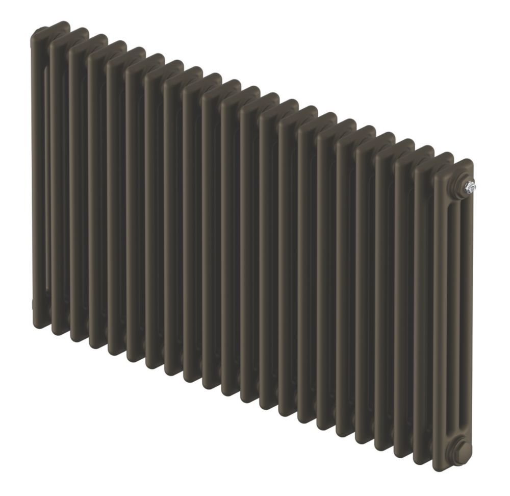 Acova 600mm x 1042mm 4571BTU Bronze Horizontal 3 Column Radiator - Screwfix