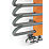 Terma Michelle Designer Towel Rail 780mm x 400mm Grey / Orange 1244BTU
