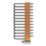 Terma 780mm x 400mm 1244BTU Grey / Orange Curved Designer Towel Radiator