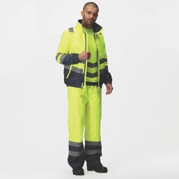 Regatta Pro Hi Vis Bomber Jacket Yellow / Navy Small 43" Chest