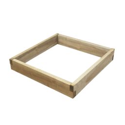 Forest  Square Raised Bed Natural Timber 900mm x 900mm x 140mm