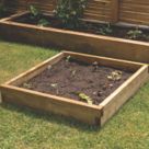 Forest  Square Raised Bed Natural Timber 900mm x 900mm x 140mm