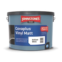 Johnstones Trade Covaplus 10Ltr Brilliant White Matt Emulsion  Paint