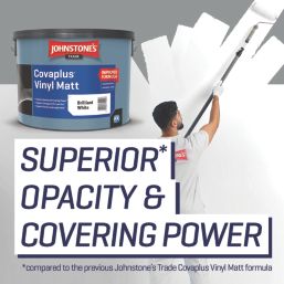 Johnstones Trade Covaplus 10Ltr Brilliant White Matt Emulsion  Paint