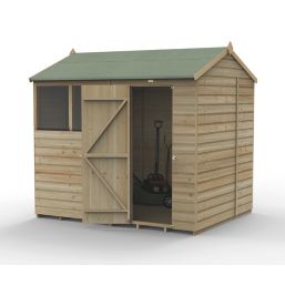 Forest Beckwood 7' 6" x 6' (Nominal) Reverse Apex Shiplap Timber Shed with Assembly