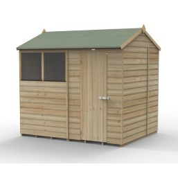Forest Beckwood 7' 6" x 6' (Nominal) Reverse Apex Shiplap Timber Shed with Assembly