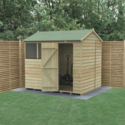 Forest Beckwood 7' 6" x 6' (Nominal) Reverse Apex Shiplap Timber Shed with Assembly
