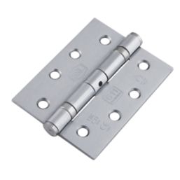 Smith & Locke  Satin Chrome Grade 11 Fire Rated Ball Bearing Hinges 102mm x 76mm 3 Pack