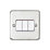 MK Contoura 10A 3-Gang 2-Way Switch  Brushed Stainless Steel with White Inserts