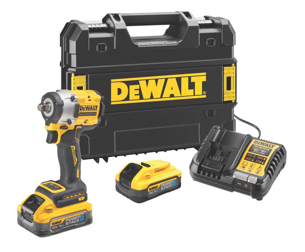 DeWalt DCF921H2T-GB 18V 2 x 5.0Ah Li-Ion PowerStack Brushless Cordless ...