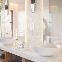 Hansgrohe AddStoris Shaving Mirror Matt White 208mm x 344mm x 283mm