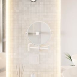 Hansgrohe AddStoris Shaving Mirror Matt White 208mm x 344mm x 283mm