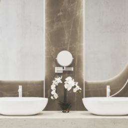 Hansgrohe AddStoris Shaving Mirror Matt White 208mm x 344mm x 283mm