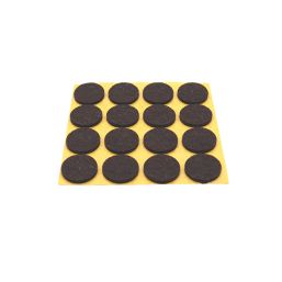 Essentials Brown Round Self-Adhesive Felt Pads 22mm x 22mm 80 Pack