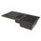 1.5 Bowl Plastic & Resin Kitchen Sink & Drainer Black Reversible 1000mm x 500mm