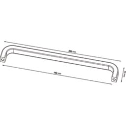 Essentials Epazote D Handles Brushed Nickel 200mm 2 Pieces