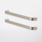 Essentials Epazote D Handles Brushed Nickel 200mm 2 Pieces