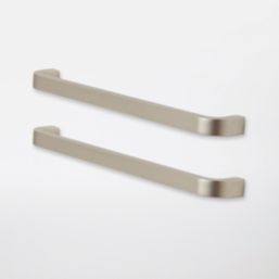 Essentials Epazote D Handles Brushed Nickel 200mm 2 Pieces