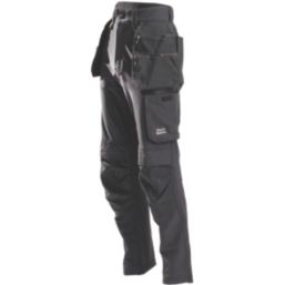 Hard Yakka Toughmaxx Lite Holster Work Trousers Black 36" W 32.5" L