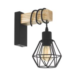 Eglo Townshend 5 Wall Light Black/Brown