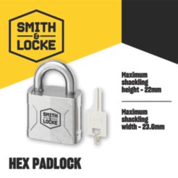 Smith & Locke  Steel  Water-Resistant   Padlock 55mm