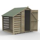 Forest 4Life 6' x 6' (Nominal) Apex Overlap Timber Shed with Lean-To