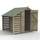 Forest 4Life 4' x 6' (Nominal) Apex Overlap Timber Shed with Lean-To