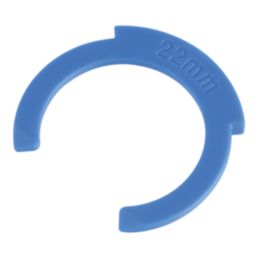 Flomasta  Plastic Collet Clips Blue 22mm 10 Pack