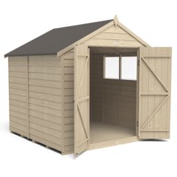 Forest  7' x 7' (Nominal) Apex Overlap Timber Shed with Assembly