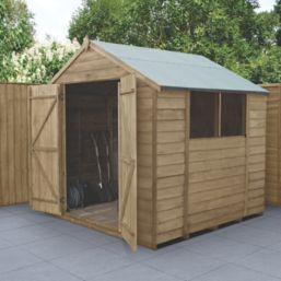 Forest  7' x 7' (Nominal) Apex Overlap Timber Shed with Assembly