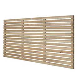Forest  Single-Slatted  Fence Panels Natural Timber 6' x 3' Pack of 4