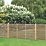 Forest  Single-Slatted  Garden Fence Panel Natural Timber 6' x 3' Pack of 4