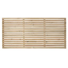 Forest  Single-Slatted  Fence Panels Natural Timber 6' x 3' Pack of 4