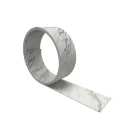 Wilsonart Calcutta Marble  Worktop Edging White & Grey 3000mm x 38mm