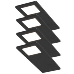 Sensio Astro TrioTone Rectangular LED Under Cabinet Lights Black 19.2W 240-270lm 4 Pack